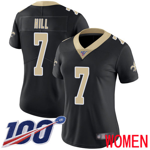 New Orleans Saints Limited Black Women Taysom Hill Home Jersey NFL Football 7 100th Season Vapor Untouchable Jersey